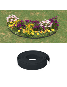 Bordatura per giardino 25 m 10 cm PE Nero
