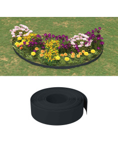 Bordatura per giardino 25 m 15 cm PE Nero
