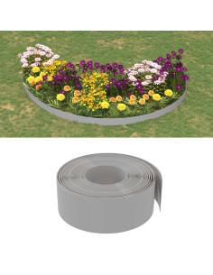 Bordatura per giardino 25 m 20 cm PE Grigio