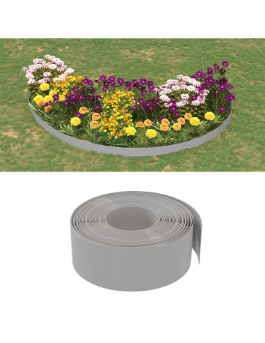 Bordatura per giardino 25 m 20 cm PE Grigio