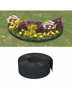Bordatura per giardino 25 m 20 cm PE Nero