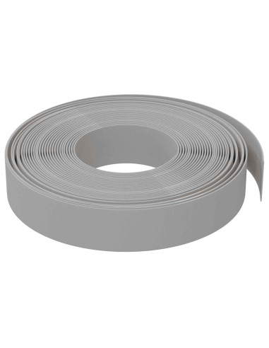 Bordatura per giardino 25 m 10 cm PE Grigio