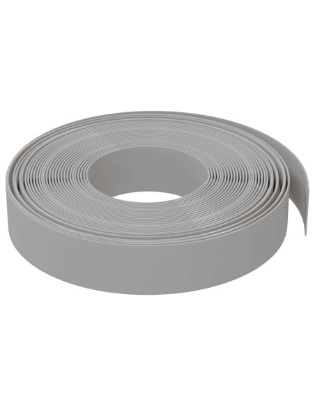 Bordatura per giardino 25 m 10 cm PE Grigio