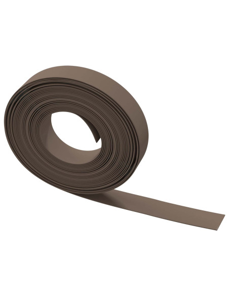 Bordatura per giardino 25 m 10 cm PE Marrone