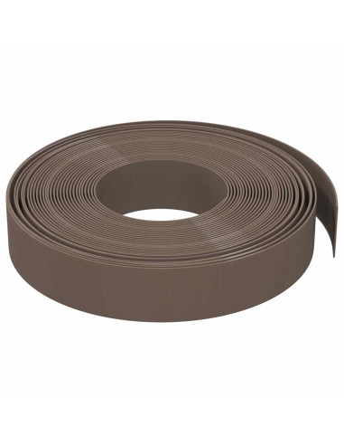 Bordatura per giardino 25 m 10 cm PE Marrone