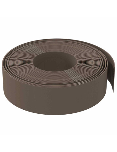Bordatura per giardino 25 m 15 cm PE Marrone