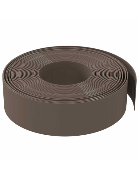 Bordatura per giardino 25 m 15 cm PE Marrone