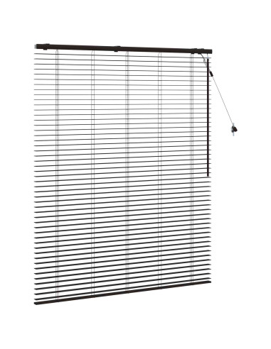 Tenda Veneziana Marrone Scuro 125 x 160 cm 35 mm