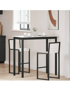 Tavolo da bar Bianco 110 x 55 x 105 cm Pino massello
