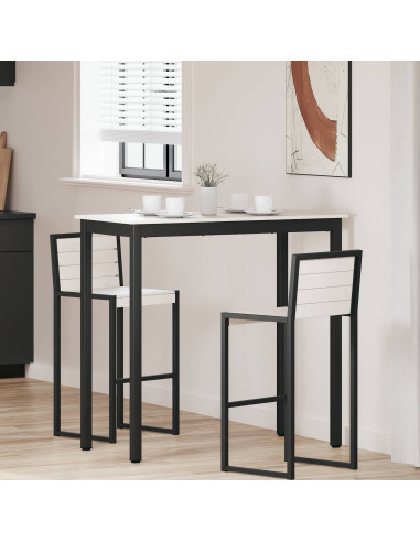 Tavolo da bar Bianco 110 x 55 x 105 cm Pino massello