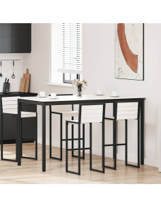 Tavolo da bar Bianco 180 x 90 x 105 cm Pino massello