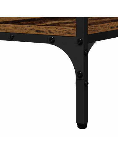 Tavolo consolle con lo scaffale Legno vecchio 100 x 32 x 75 cm