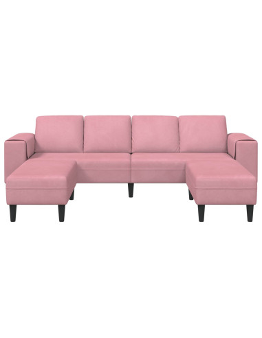 Divano per Soggiorno 3 pcs Rosa 250 x 188 x 76 cm