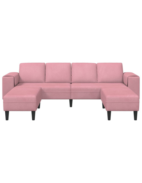 Divano per Soggiorno 3 pcs Rosa 250 x 188 x 76 cm