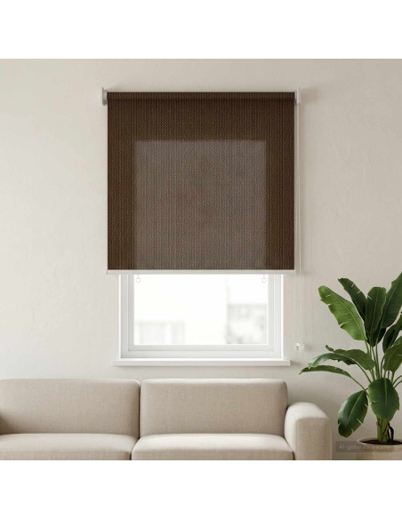 Tenda a Rullo Esterno Blocco UV 90% Marrone 60 x 140 cm HDPE