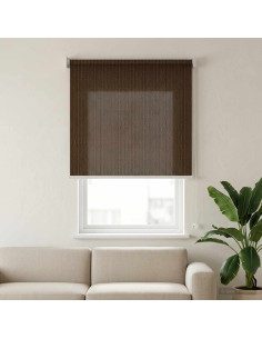 Tenda a Rullo Esterno Blocco UV 90% Marrone 80 x 140 cm HDPE