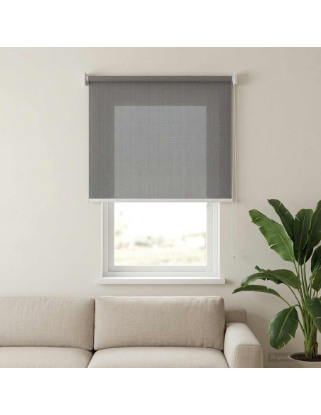 Tenda a Rullo Esterno Blocco UV 90% Grigio Chiaro 60 x 140 cm