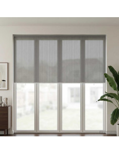 Tenda a Rullo Esterno Blocco UV 90% Grigio Chiaro 350 x 140 cm