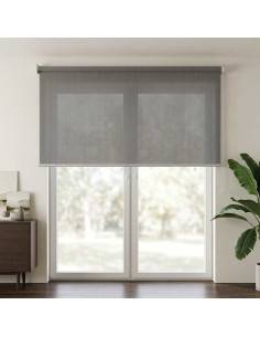 Tenda a Rullo Esterno Blocco UV 90% Grigio Chiaro 120 x 230 cm