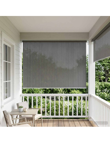 Tenda a Rullo Esterno Blocco UV 90% Grigio Chiaro 140 x 230 cm