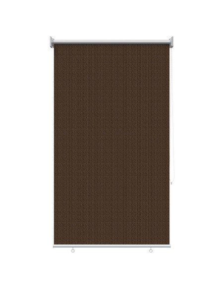 Tenda a Rullo Esterno Blocco UV 90% Marrone 60 x 140 cm HDPE