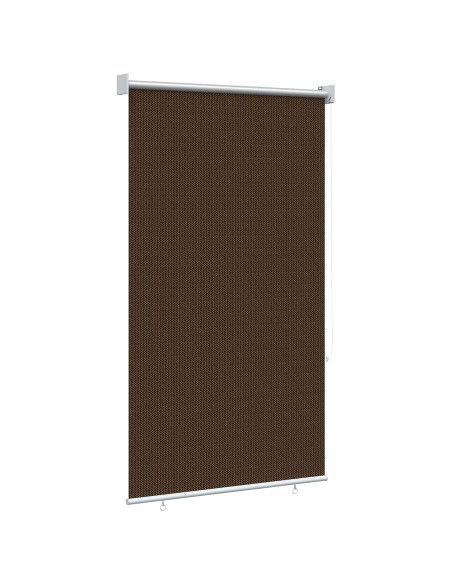Tenda a Rullo Esterno Blocco UV 90% Marrone 60 x 140 cm HDPE