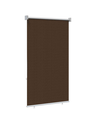 Tenda a Rullo Esterno Blocco UV 90% Marrone 60 x 140 cm HDPE