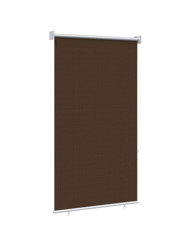 Tenda a Rullo Esterno Blocco UV 90% Marrone 80 x 140 cm HDPE
