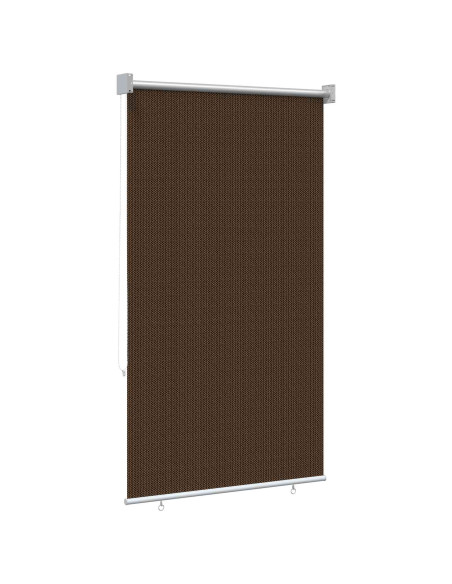 Tenda a Rullo Esterno Blocco UV 90% Marrone 80 x 140 cm HDPE