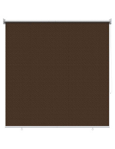 Tenda a Rullo Esterno Blocco UV 90% Marrone 140 x 140 cm HDPE 2