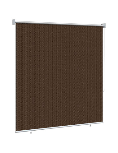Tenda a Rullo Esterno Blocco UV 90% Marrone 140 x 140 cm HDPE