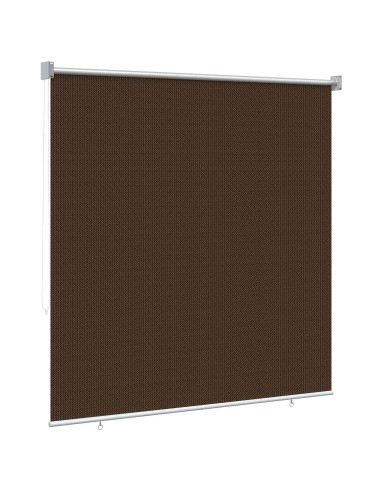 Tenda a Rullo Esterno Blocco UV 90% Marrone 140 x 140 cm HDPE