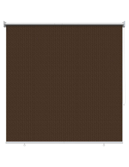 Tenda a Rullo Esterno Blocco UV 90% Marrone 120 x 230 cm HDPE