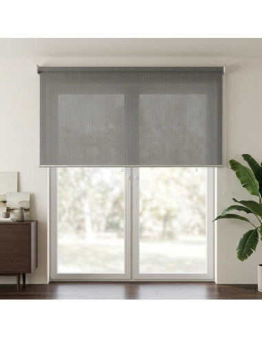 Tenda a Rullo Esterno Blocco UV 90% Grigio Chiaro 120 x 230 cm