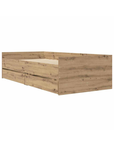 Struttura del letto con cassetto Rovere artigianale 90 x 200 cm