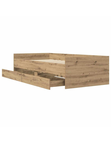 Struttura del letto con cassetto Rovere artigianale 90 x 200 cm