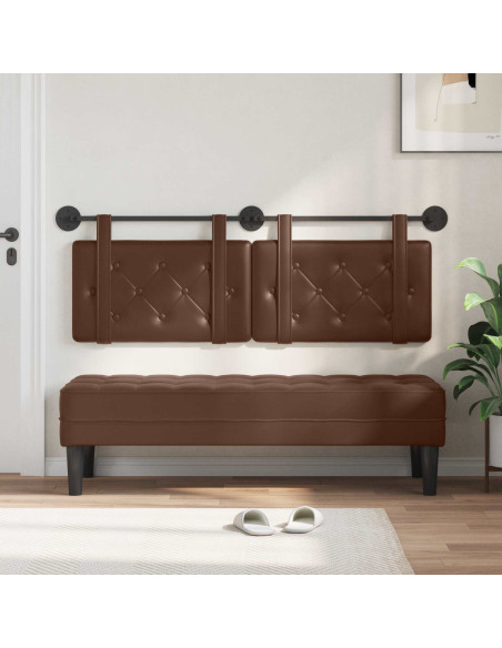 Testata appesa Marrone 150 x 55 x 5 cm Pelle Sintetica