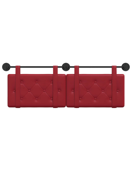 Testata appesa Rosso Vino 150 x 55 x 5 cm Pelle Sintetica