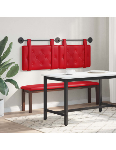 Testata appesa Rosso 150 x 55 x 5 cm Pelle Sintetica