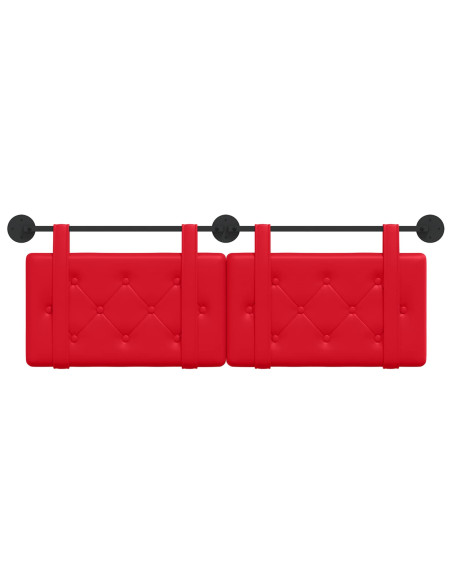 Testata appesa Rosso 150 x 55 x 5 cm Pelle Sintetica