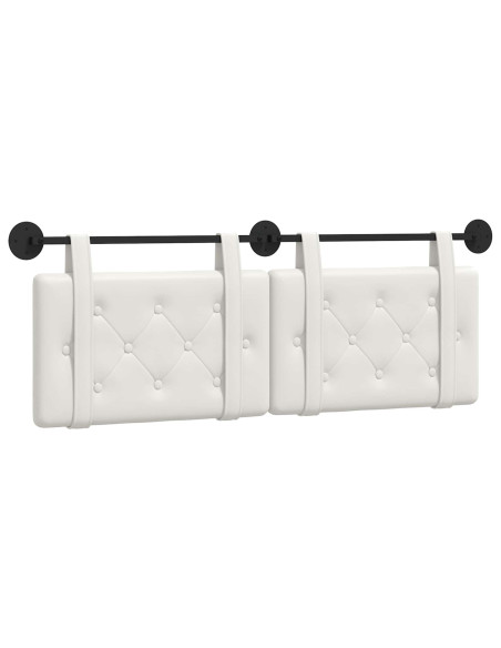 Testata appesa Bianco 150 x 55 x 5 cm Pelle Sintetica