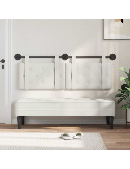 Testata appesa Bianco 150 x 55 x 5 cm Pelle Sintetica