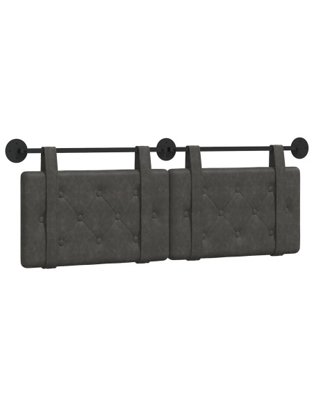 Testata appesa Nero 150 x 55 x 5 cm PU Antico