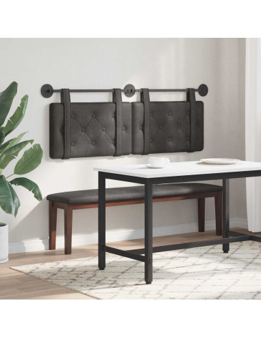 Testata appesa Nero 150 x 55 x 5 cm PU Antico