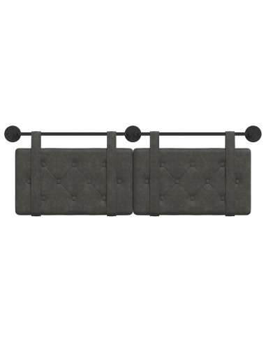 Testata appesa Nero 150 x 55 x 5 cm PU Antico