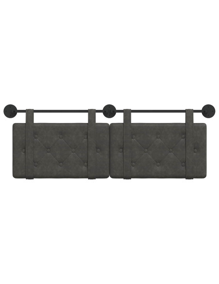 Testata appesa Nero 150 x 55 x 5 cm PU Antico