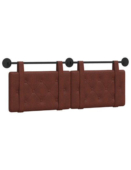Testata appesa Marrone Lucido 150 x 55 x 5 cm PU Antico