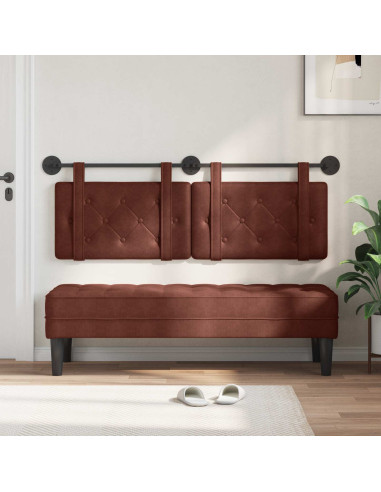 Testata appesa Marrone Lucido 150 x 55 x 5 cm PU Antico
