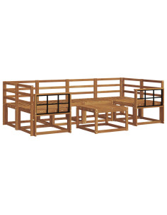 Set di divani da esterno 7 pcs Naturale 2