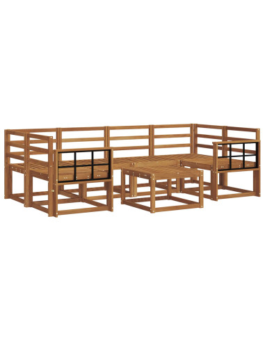 Set di divani da esterno 7 pcs Naturale